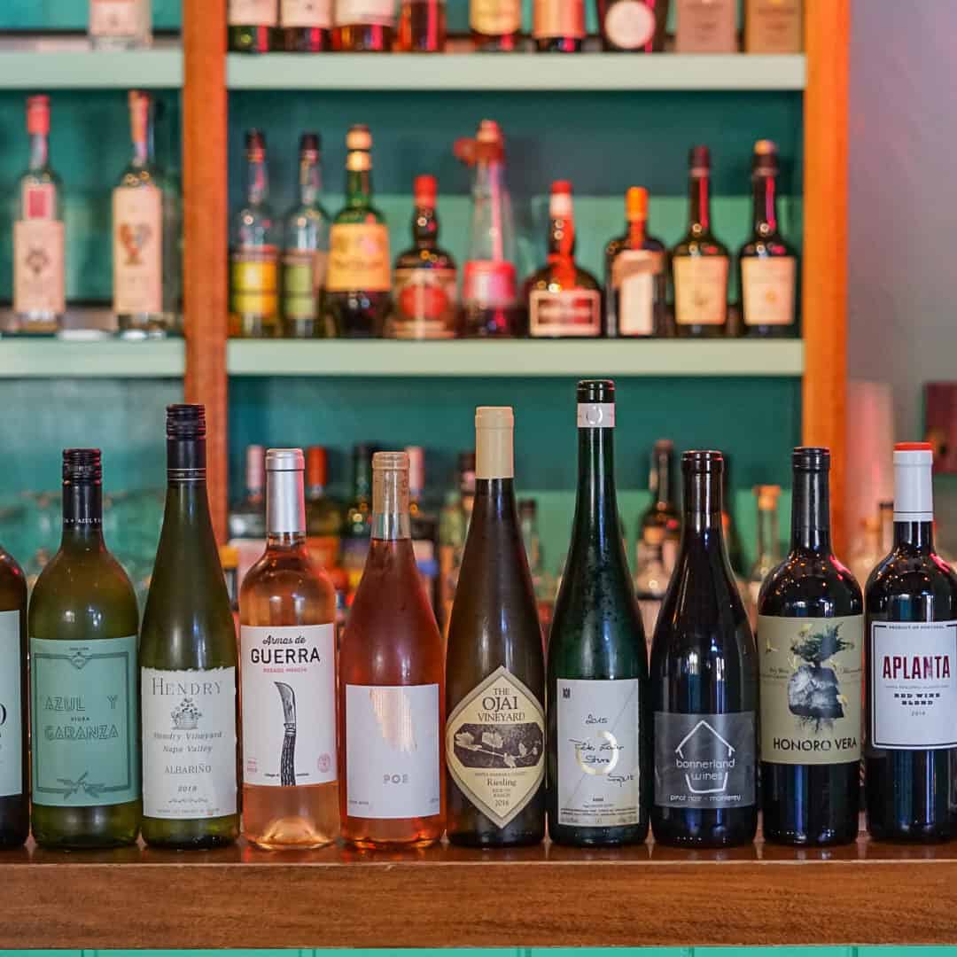 Variety of Wine Bottles